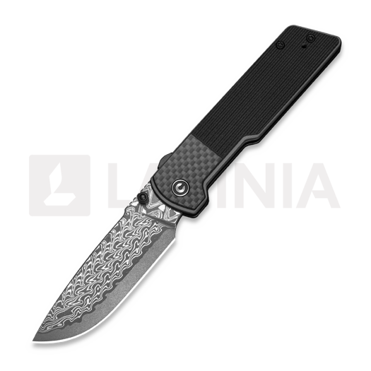 CIVIVI Zygon Damascus Taschenmesser, Gray G-10 & Carbon Fiber C25035B-DS1