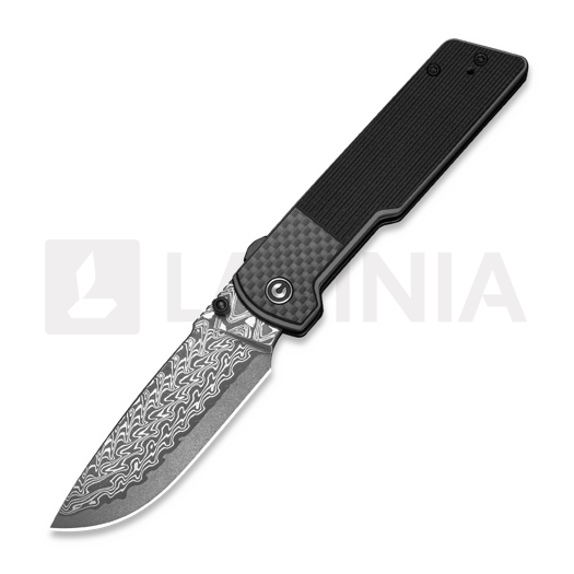 CIVIVI Zygon Damascus Taschenmesser, Gray G-10 & Carbon Fiber C25035B-DS1