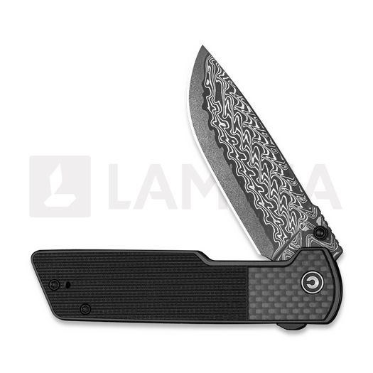 CIVIVI Zygon Damascus Taschenmesser, Gray G-10 & Carbon Fiber C25035B-DS1