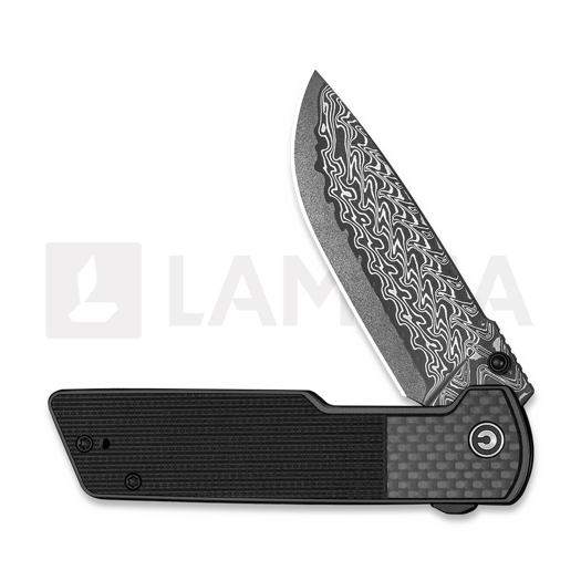 CIVIVI Zygon Damascus Taschenmesser, Gray G-10 & Carbon Fiber C25035B-DS1