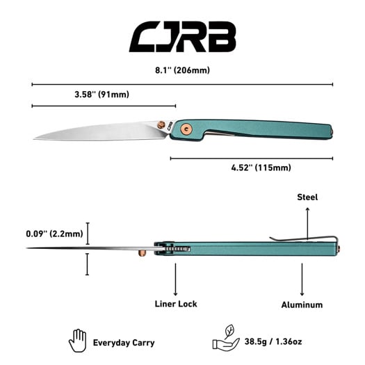 Zav&iacute;rac&iacute; nůž CJRB Lanky, modr&aacute;