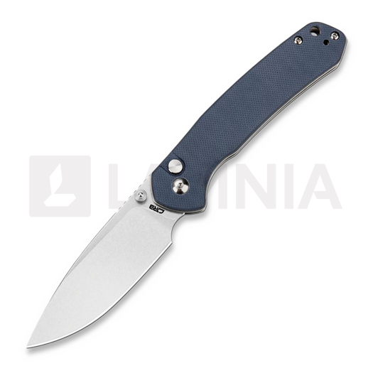 Skladací nôž CJRB Pyrite Button Lock Blue G10