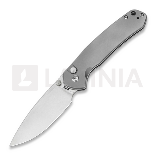 CJRB Pyrite Button Lock Titanium folding knife
