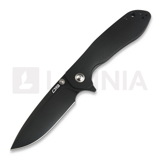 CJRB Scoria Linerlock 접이식 나이프, 검정