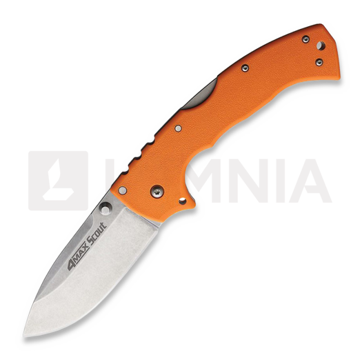 Nóż składany Cold Steel 4-Max Scout Stonewashed, pomarańczowa CS62RQORSW