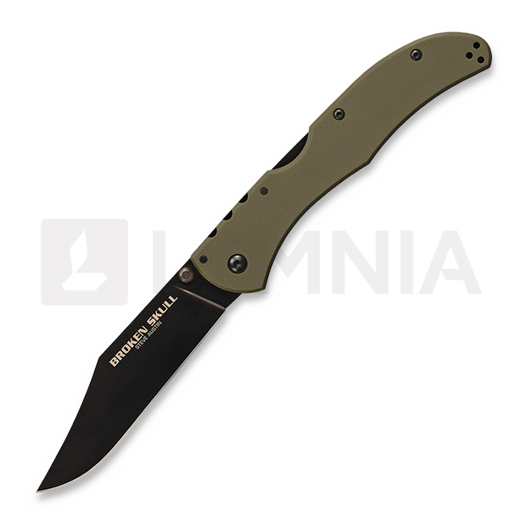Cold Steel Broken Skull III Lockback 접이식 나이프, 올리브색 CS-54S3A
