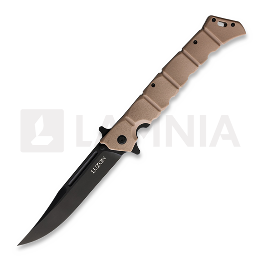 Cold Steel Large Luzon Black folding knife, Desert Tan CS20NQXDTBK