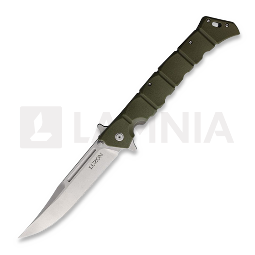 Cold Steel Large Luzon Satin 접이식 나이프, 올리브색 CS20NQXODSW