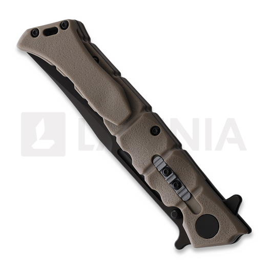 Cold Steel Medium Luzon Black sulankstomas peilis, Dark Earth CS20NQLDEBK