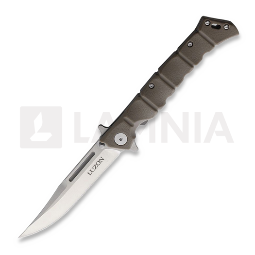 Cold Steel Medium Luzon Satin 접이식 나이프, Dark Earth CS20NQLDEST