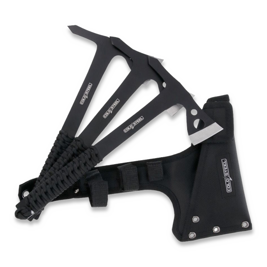 Cold Steel Throwing Axes 1.75" Blade, 3 Pack With Sheath CS-TH-175AX3PK