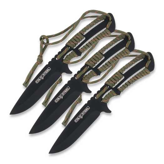Cold Steel Throwing Knives With Paracord Handle, 3 Pack CS-TH-44KVD3PK