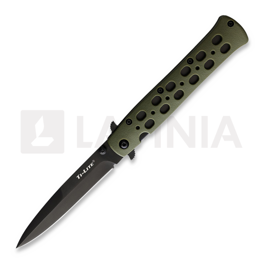 Cold Steel Ti-Lite Linerlock 접이식 나이프, 올리브색 CS26SPODBK