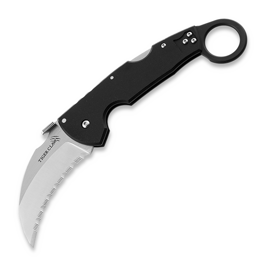 Cold Steel Tiger Claw 접이식 나이프, 톱니 모양 칼날 CS-22KFS