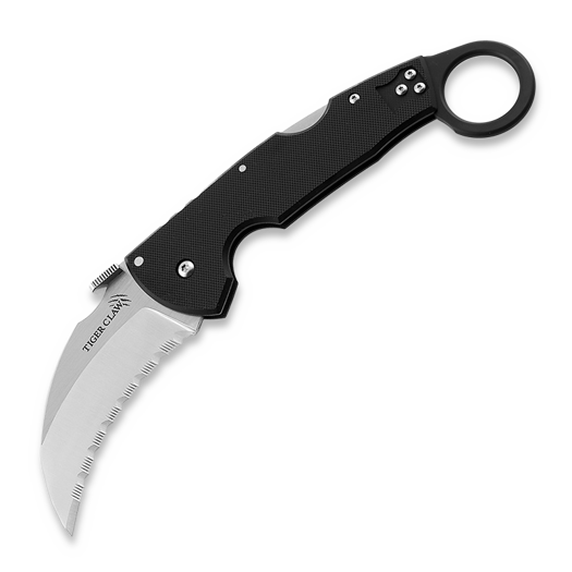 Cold Steel Tiger Claw 접이식 나이프, 톱니 모양 칼날 CS-22KFS