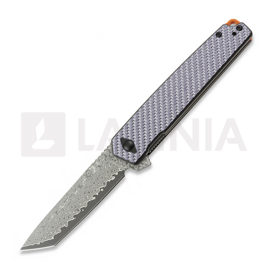 Critical Strike L507 - Damascus - Carbon Fiber 折り畳みナイフ, 紫