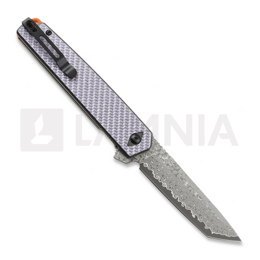 Navalha Critical Strike L507 - Damascus - Carbon Fiber, p&uacute;rpura