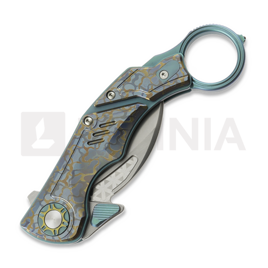 Складний ніж Critical Strike Predator - Beadblast - Titanium, зелений