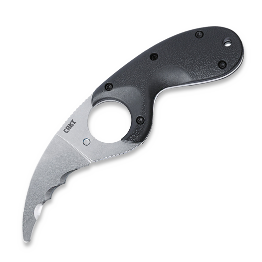 Nóż CRKT Bear Claw, ząbkowane ostrze, czarny
