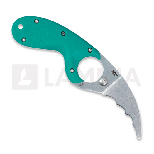 CRKT Bear Claw veitsi, combo terä, vihreä