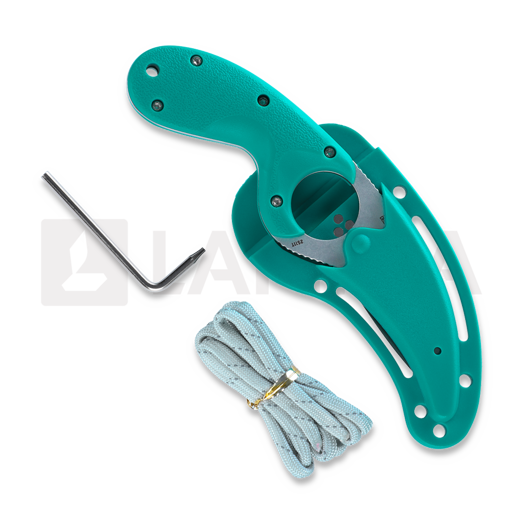 CRKT Bear Claw veitsi, combo terä, vihreä