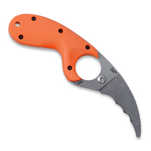 Nůž CRKT Bear Claw, vroubkov&aacute;n&iacute; na čepeli, oranžov&aacute;