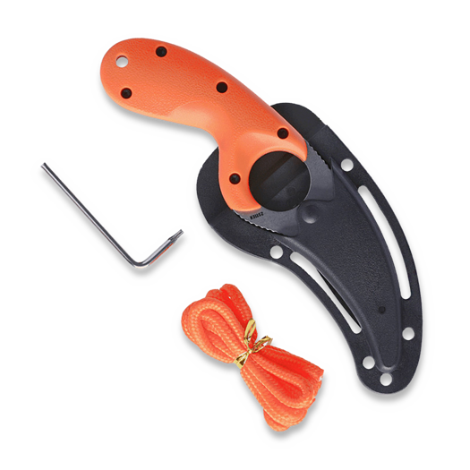 Coltello CRKT Bear Claw, dentatura lama, arancione