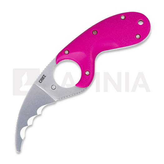 Cuchillo CRKT Bear Claw, combo edge, pink