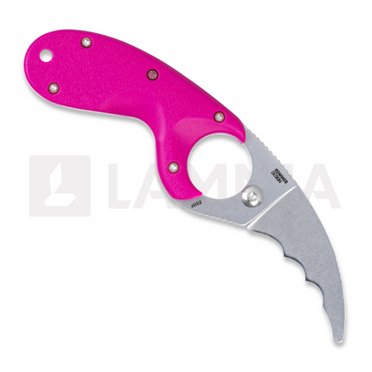 CRKT Bear Claw kniv, combo edge, pink