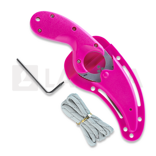 Coltello CRKT Bear Claw, combo edge, pink