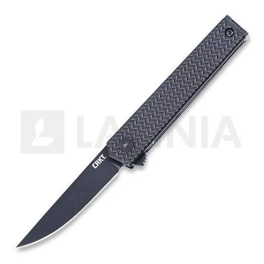 CRKT CEO Microflipper Drop Point Taschenmesser, schwarz