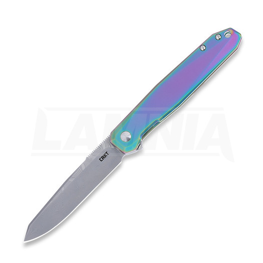 CRKT Facet Damascus fällkniv, Iridescent