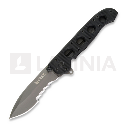 CRKT M21 G-10 folding knife, veff serrations