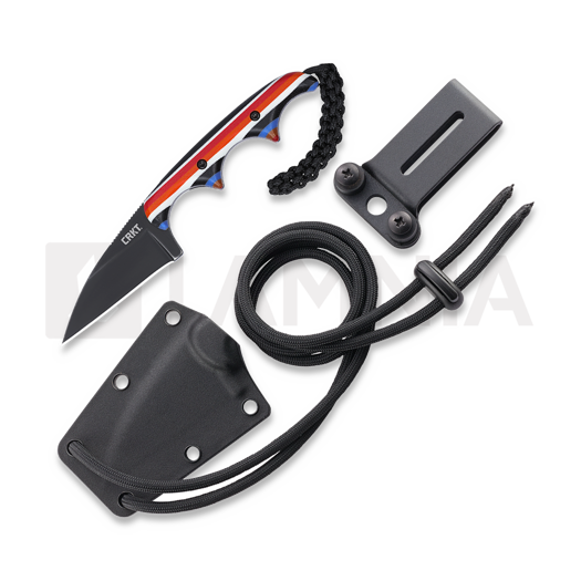 CRKT Minimalist Wharncliffe neck knife, multicolored