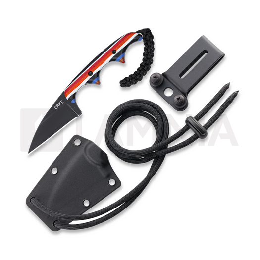 CRKT Minimalist Wharncliffe neck knife, multicolored