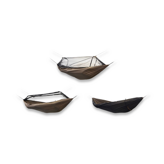 DD Hammocks Frontline riippumatto, sääskiverkko, ruskea