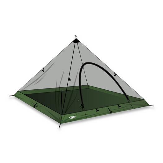 DD Hammocks SuperLight Pyramid Mesh Tent