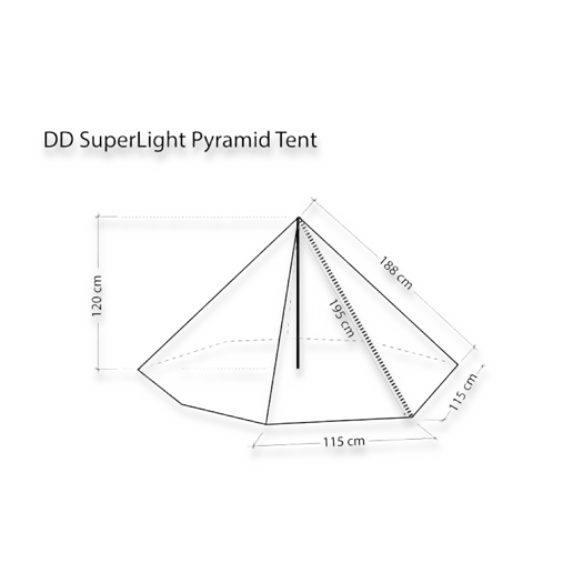 DD Hammocks SuperLight Pyramid Tent palapinė, žalia
