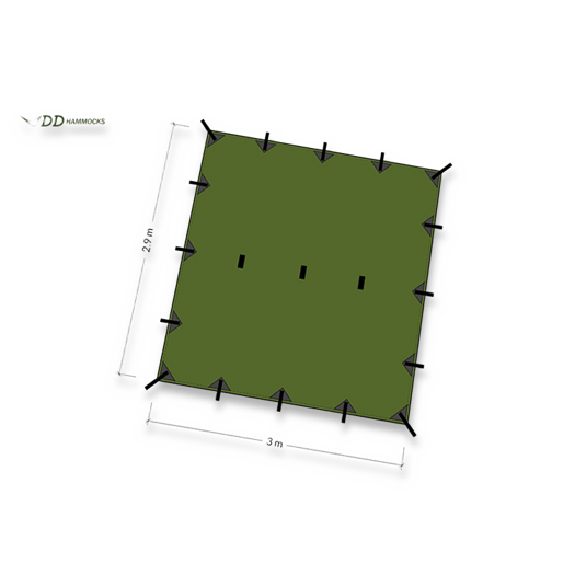 DD Hammocks SuperLight Tarp, maro