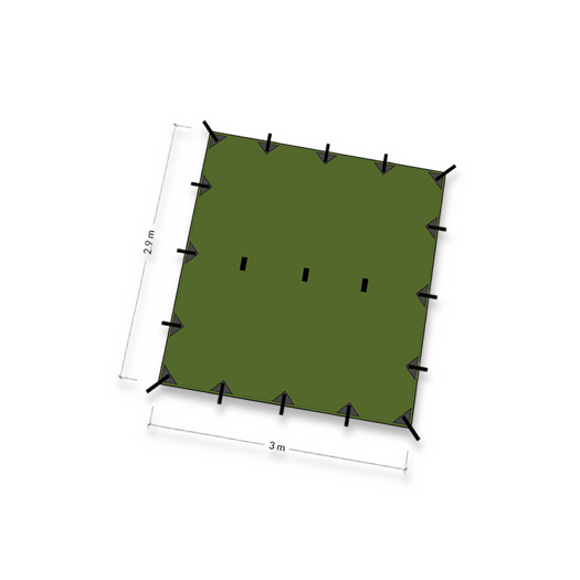 DD Hammocks SuperLight Tarp, verde