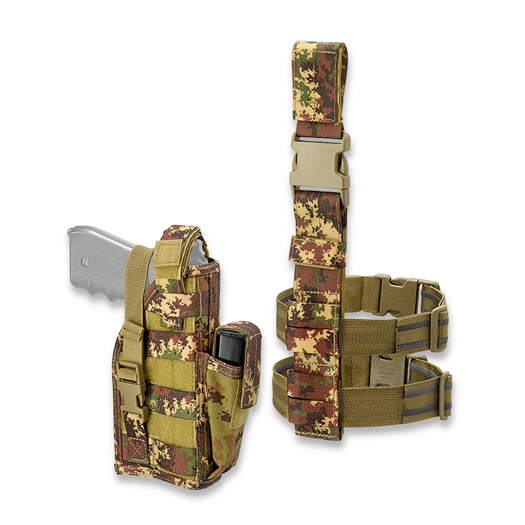 Defcon 5 Ambidextrous Leg Pistol Holster, camo