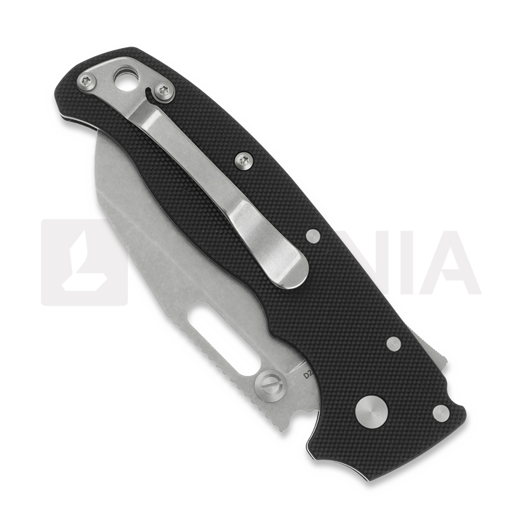 Demko Knives AD 20.5 D2 Shark Foot sulankstomas peilis, Peel Ply Black G-10