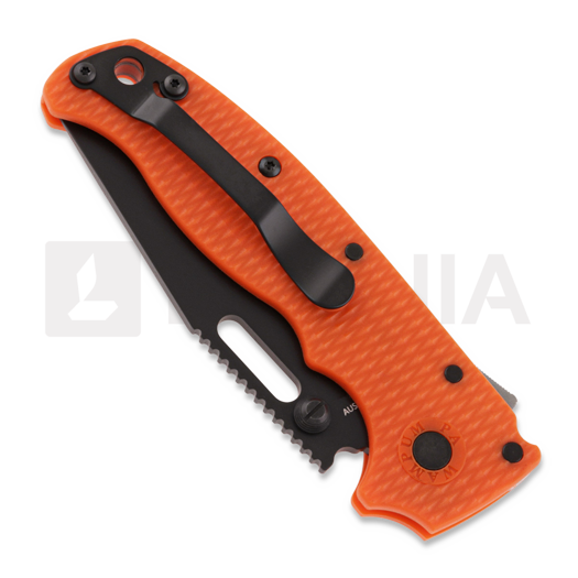 Demko Knives AD 20.5 DLC k&auml;&auml;nt&ouml;veitsi, Clip Point, oranssi