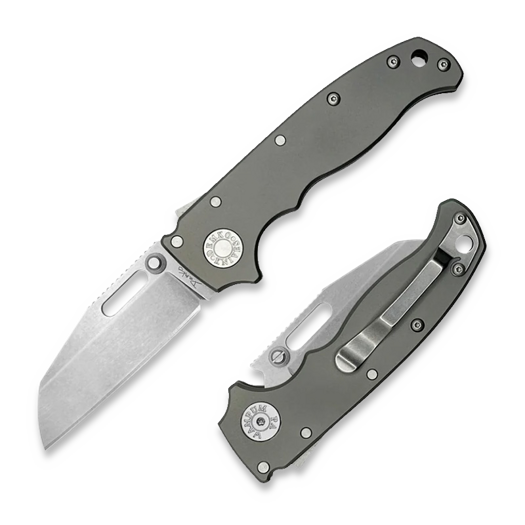 Saliekams nazis Demko Knives AD 20.5 Smooth Titanium 20CV, Shark Foot