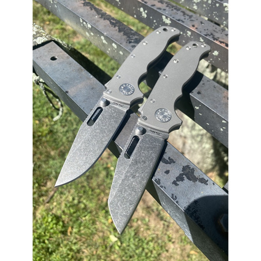 Liigendnuga Demko Knives AD 20.5 Smooth Titanium CPM3V, clip point