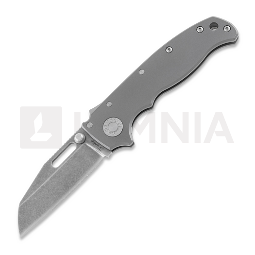 Demko Knives AD 20.5 Smooth Titanium CPM3V folding knife, shark foot