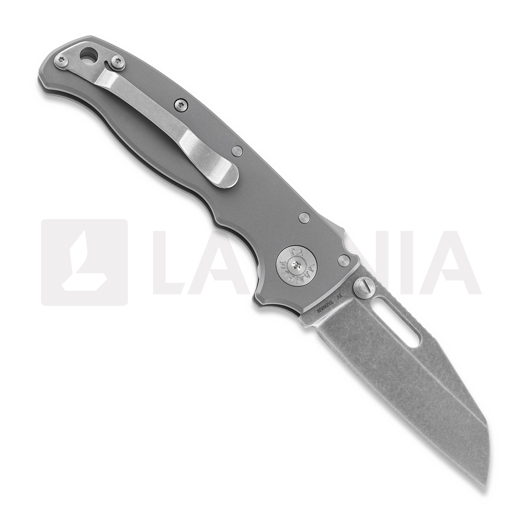 Demko Knives AD 20.5 Smooth Titanium CPM3V sulankstomas peilis, shark foot