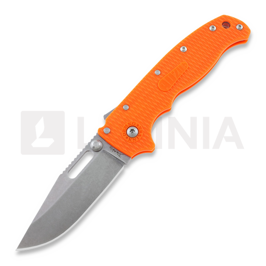 Navalha Demko Knives AD 20.5 Stonewashed, Clip Point, laranja