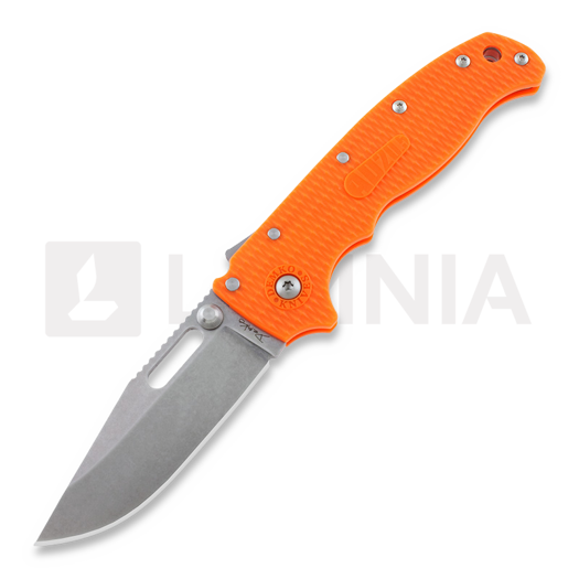 Demko Knives AD 20.5 Stonewashed סכין מתקפלת, Clip Point, כתום