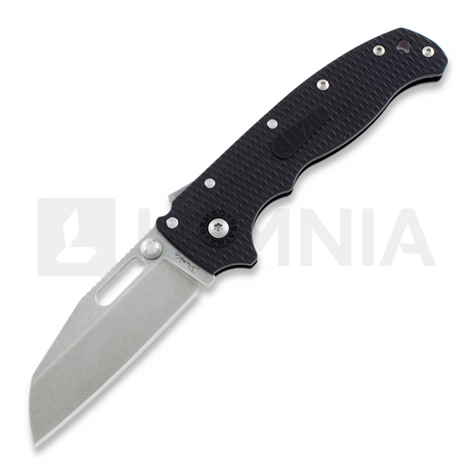 Saliekams nazis Demko Knives AD 20.5 Stonewashed, Shark Foot, melns